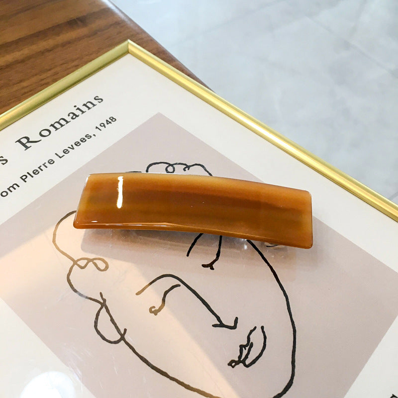 Wholesale Temperament Simple Hair Accessory Horizontal Clip One-line Rectangular Versatile Spring Clip